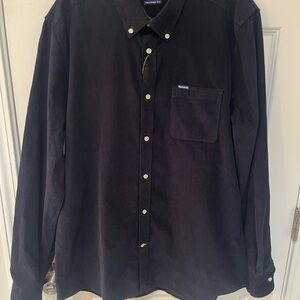NWT!!! Men’s Barbour Ramsey Tailored Fit Corduroy Button-Down Shirt Navy Size M